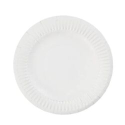 Beyaz Karton Tabak 18 cm - 