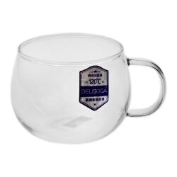 Delisoga Cam Çay Fincanı Tombik Renkli Dlgy-002 - Delisoga