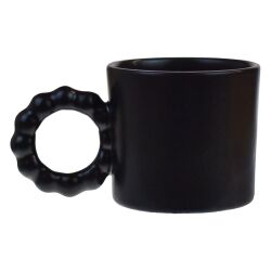 Keramika İnci Halka Kulp Kupa Bardak - Keramika