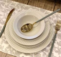 Kütahya 24 Parça Yemek Takımı Ekose Eks24y200 - Kütahya Porselen