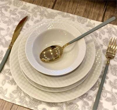 Kütahya 24 Parça Yemek Takımı Ekose Eks24y200 - 1