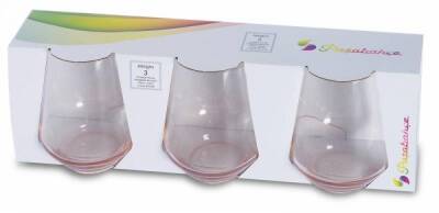 Paşabahçe 41536 Pinky 3lü Su Bardak - 3